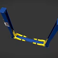 Blue And Yellow Two Post Car Lift For Vehicle Maintenance And Repair