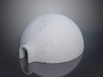 White Hemispherical Household Lamp Shade With Rough Texture And Small Bottom Opening 3d model