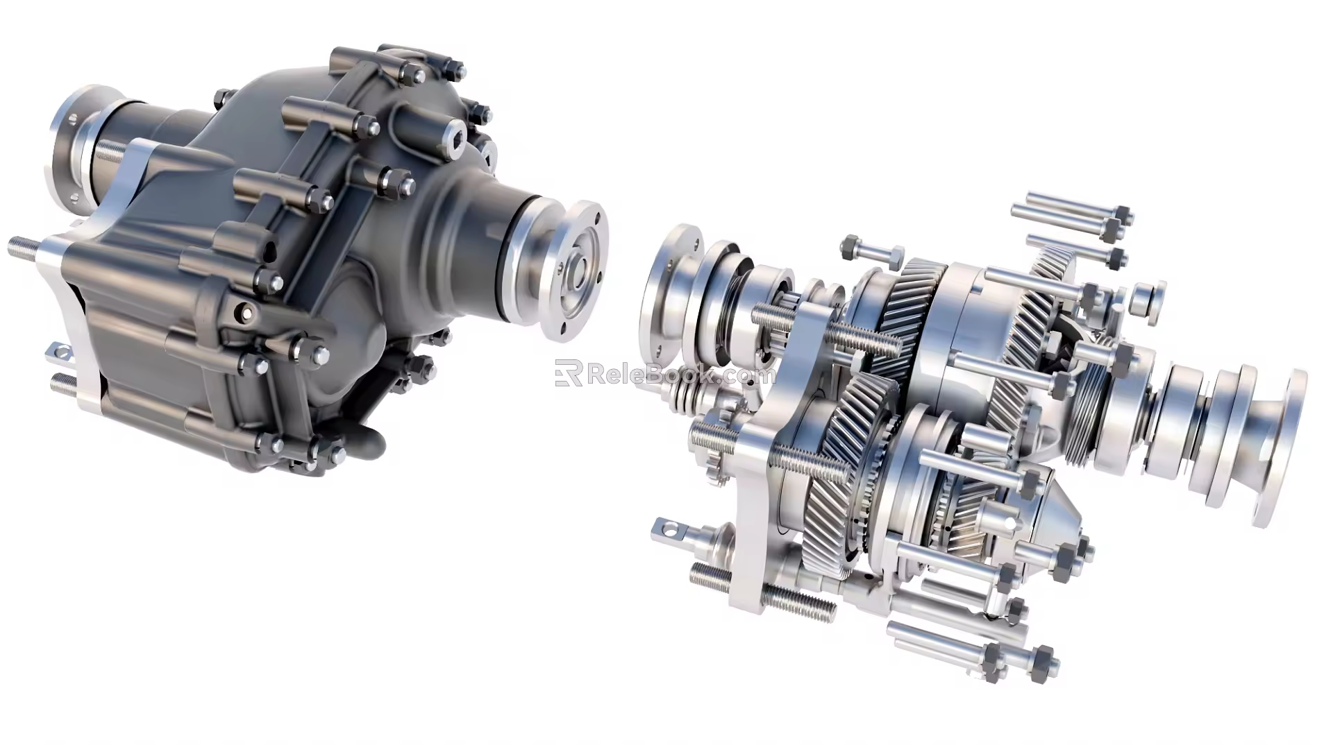 Reducer auto parts engine equipment 3d model