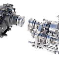 Reducer auto parts engine equipment 3d model