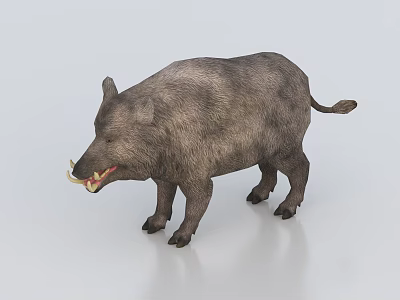 Realistic Reptile 3D Model With Gray Skin Standing Posture And Light Background 3d model