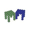 Modern Green And Blue Ball Shaped Stools With Unique Sphere Construction Design