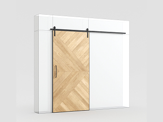 Modern Barn Door 3d model