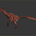 Realistic Pink Feathered Dinosaur 3D Model Standing With Sharp Claws And Extended Wings 3d model