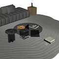 Italian Modern Tea Table Combination Tea Table Mother and Mother Tea Table Shaped Tea Table Glass Tea Table Round Tea Table Minimalist Tea Table Book Accessories 3d model