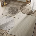 Modern Square Carpet Round Carpet Creative Carpet Woven Carpet Art Carpet 3d model