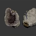 Natural Stone Materials Featuring Purple Geode And White Blue Veins In Natural Form