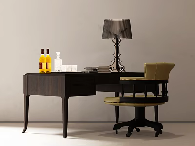 Modern French Style Desk and Chair French Style Desk and Chair 3d model