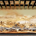 Exhibition Hall Showcasing Ancient Village Model With Detailed Architecture Layout