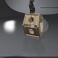 Swing Door Wooden Cat House With Circular Opening For Pet
