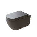 Modern Wall Hung Gray Toilet With Matte Finish And Sleek Design