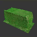 Natural Scenic Landscape With Rough Textured Block On Dark Shiny Background