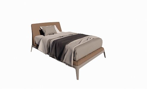 Modern Single Bed 3d model