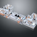 Cartoon Style Apartment Floor Plan Showing Multiple Rooms And Furniture Details