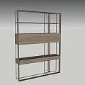 Modern Wooden Bookshelf With Metal Frame Open Shelves And Drawer For Home Interior Decor