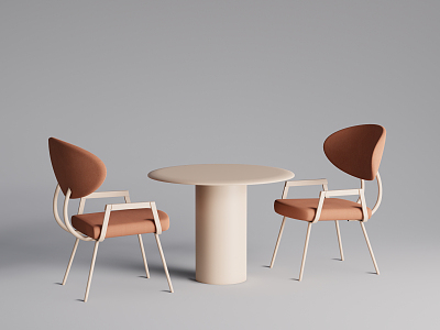 Nordic leisure table and chair combination model