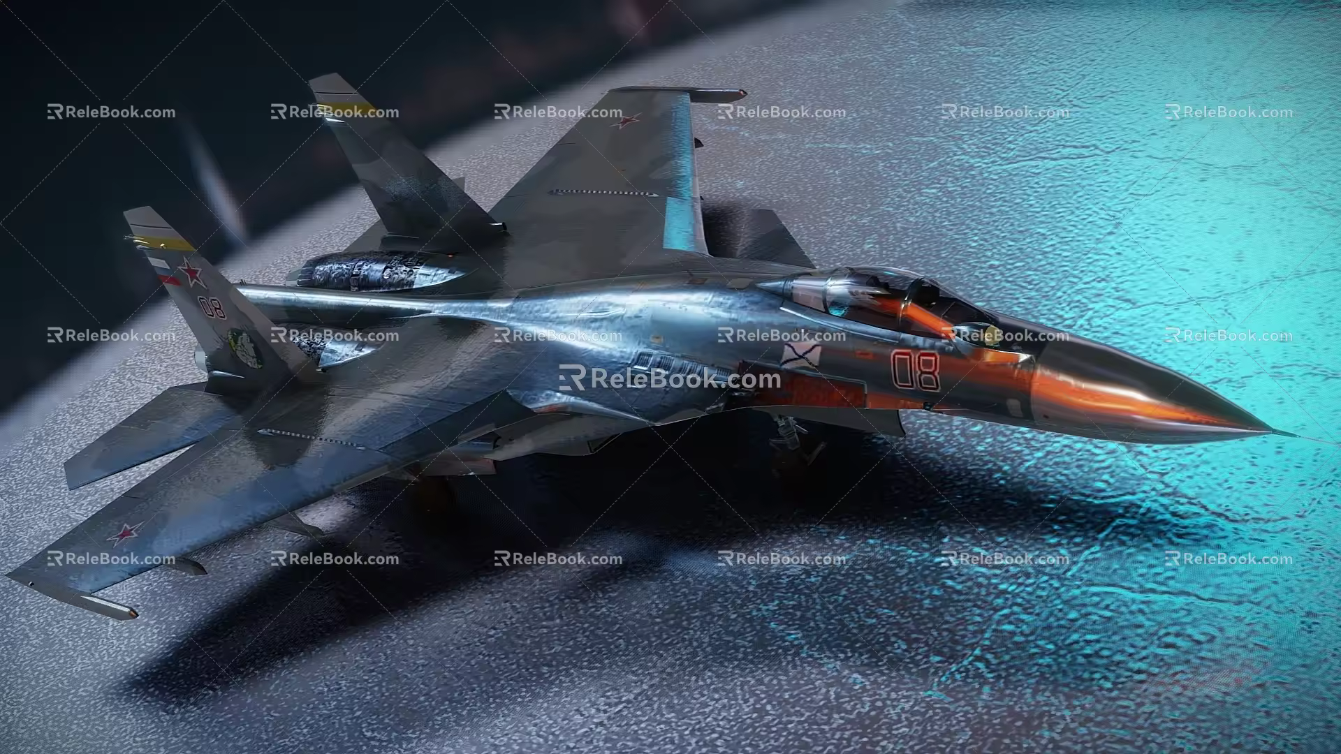 Soviet fighter Su 27 aircraft model 3d model