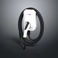 KONGZUE Wall Mounted EV Charger White Design With Black Charging Cable
