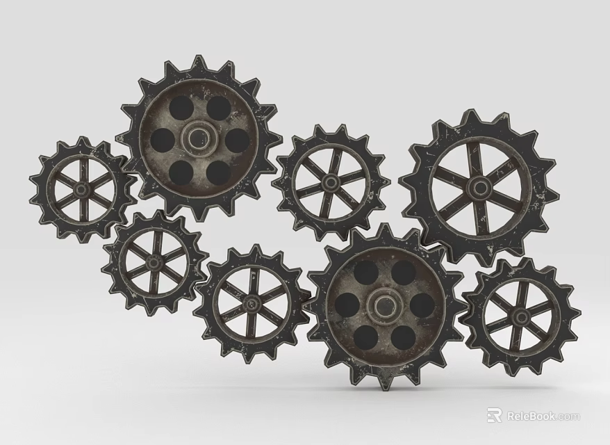 Hardware Tools with Multiple Metal Gears and Mechanical Components for Industrial Use 3d model 