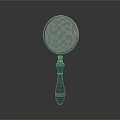 Vintage Magnifying Glass With Brass Frame And Black Handle For Reading And Household Use