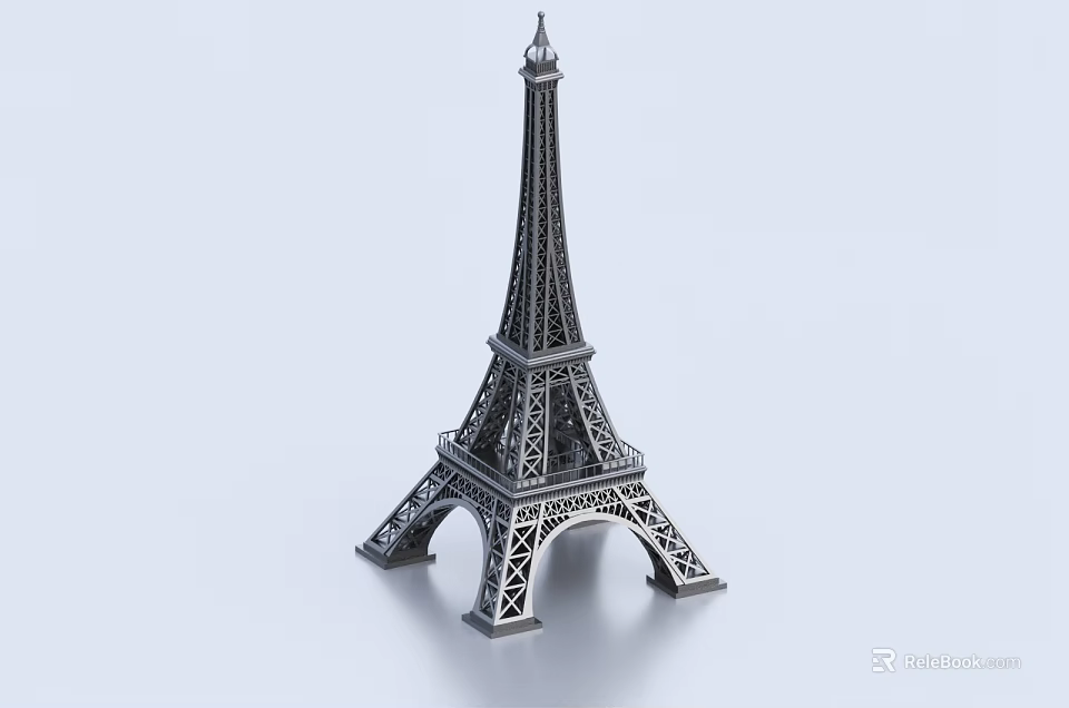 Eiffel Tower Model Decorative Ornament Set For Home Decor With Intricate Design 3d model 