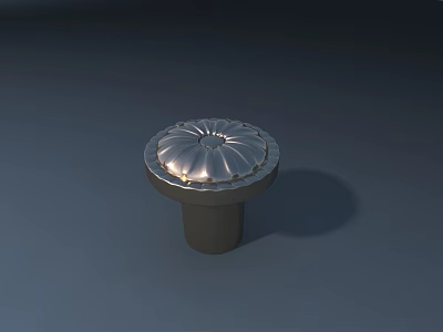 Modern Minimalist Coffee Table With Silver Floral Pattern Top And Brown Base 3d model