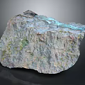 Natural Decorative Stone With Irregular Shape Colorful Texture And Green Blue Details