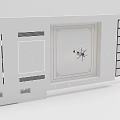Modern Ceiling Design With Decorative Frame Central Light Fixture And Panel Details 3d model