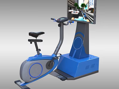 Interactive Entertainment Exercise Bike With Large Screen Display For Home Fitness Use 3d model