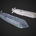 Modern Gray Winged Storm Shadow SCALP Missile Military Weapon Design Features