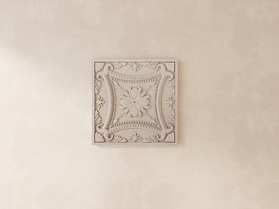 Modern carved plaster line carved components 3d model