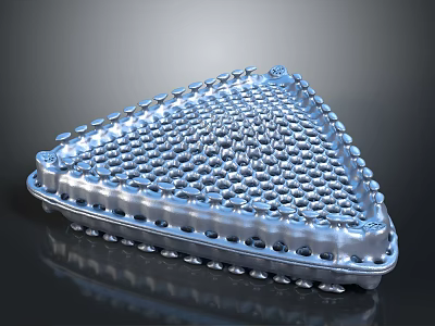 Triangular Metal Perforated Kitchen Household Item With Durable Design For Drainage 3d model