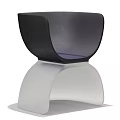 Modern Single Chair Designs With Curved Structure And Various Color Options 3d model
