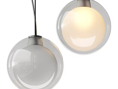 Modern Crystal Pendant Lights With Transparent Globe Glass Design And Illuminated Effect 3d model