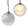 Modern Crystal Pendant Lights With Transparent Globe Glass Design And Illuminated Effect