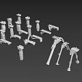 Diverse Range of Weapon Tactical Components Including Grips Bipods Handles and Mounts