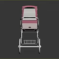 Modern Stroller Children's Carriage Toddler Stroller 3d model
