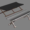 Middle Ancient Style Bench for Shoes 3d model