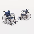 Medical Equipment Manual Wheelchairs With Metal Frame And Blue Seats
