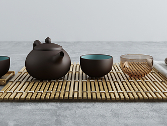 New Chinese Tea Set Tea Set 3d model