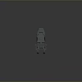 3D Model Of Gray Wheelchair Featuring Adjustable Seat Armrests And Stable Wheel Structure