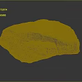 Natural Green Wood Stone Raw Block Featuring 3 Cm Measurement Label