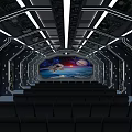 Futuristic Cinema Interior With Modern Lighting Large Space Scene Screen And Comfortable Seats
