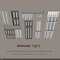 Modern LED Grille Light Ceiling Fixtures With Various Designs And Styles 3d model