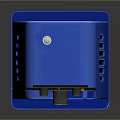 Blue Orange Wireless Headphone Speaker With Antenna Display And Control Buttons
