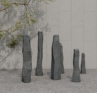 stone strip stone 3d model