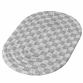 Square Rug with Multiple Colors Soft Plush Textured Pattern for Living Room Bedroom
