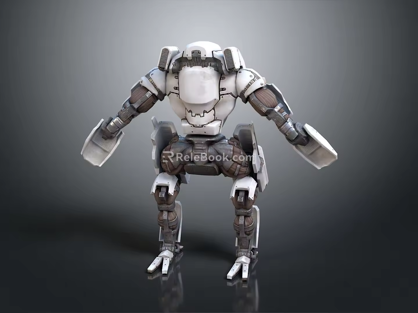 Modern Robot Mech Warrior Mech Soldier Machine Battlearm Mechanical Battlearm 3d model