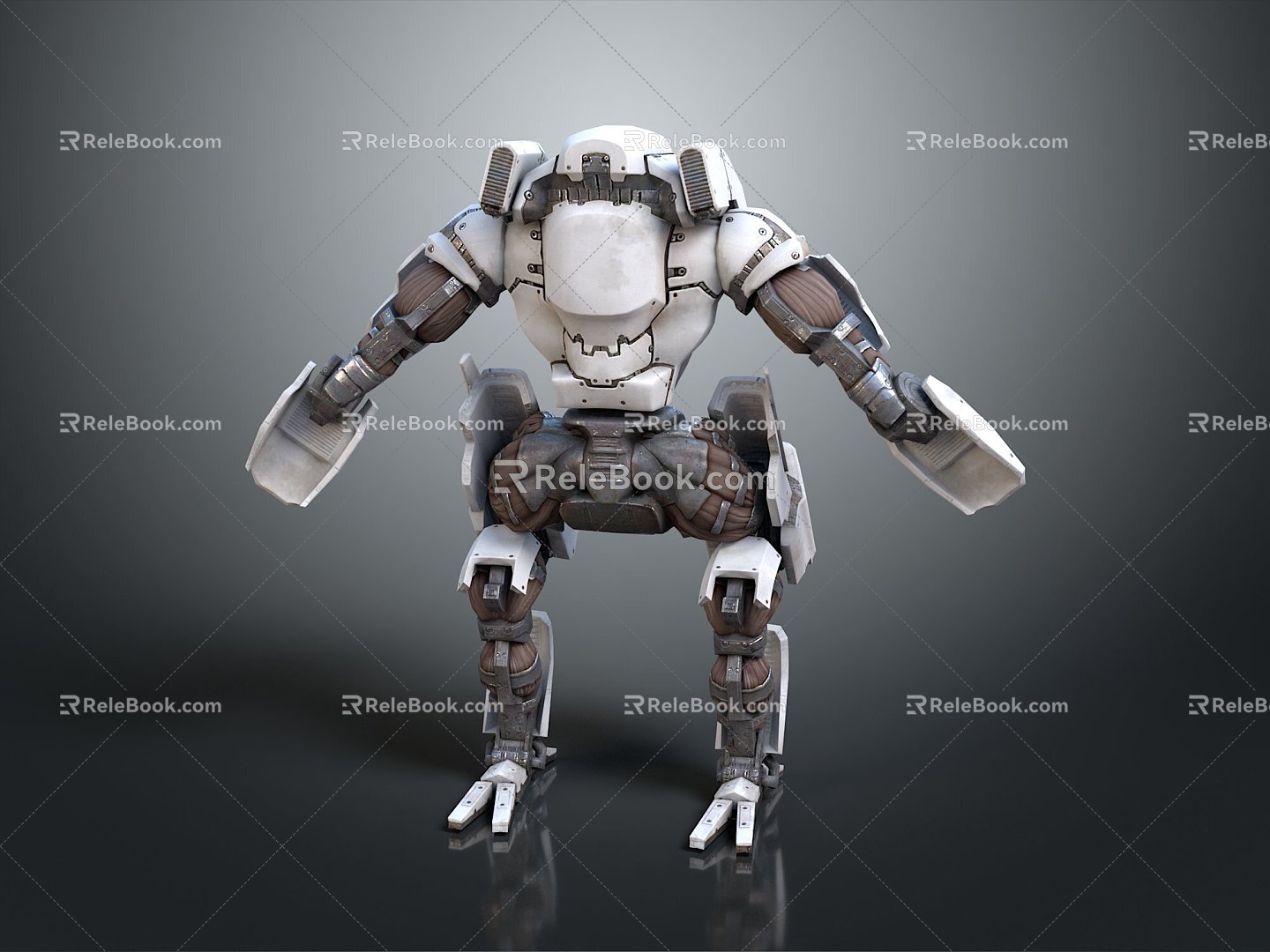 Modern Robot Mech Warrior Mech Soldier Machine Battlearm Mechanical Battlearm model