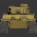 Military Tank Model In Sand Yellow With Number 21 Tracks And Cannon